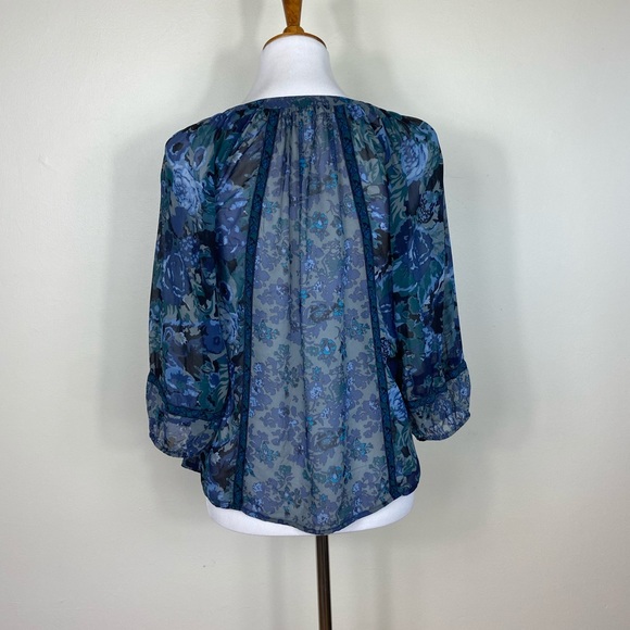 ✨Anthropologie Joie Silk Gloria Blue Top XS - Picture 7 of 12